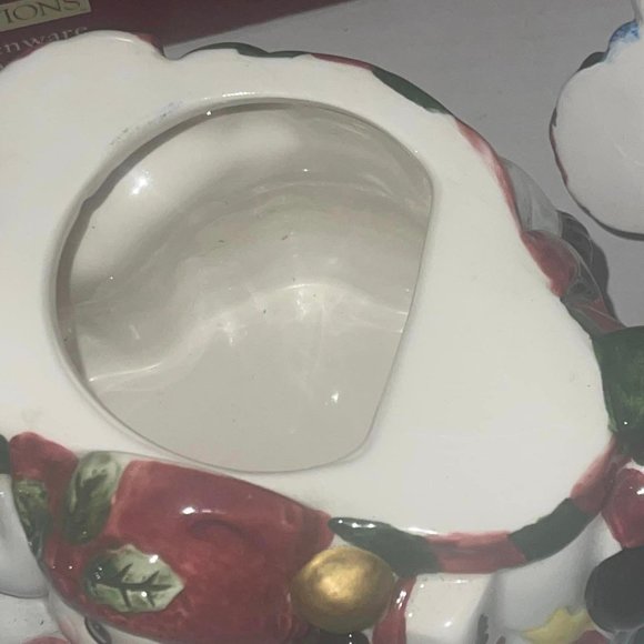 CHRISTMAS SNOWMAN TEAPOT HOLIDAY AT HOME EarthernWare NEW IN BOX.. - Picture 6 of 8